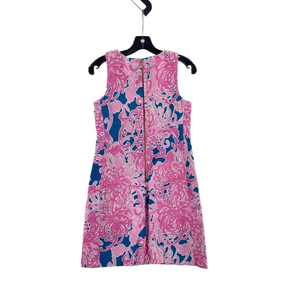 Taylor Women's Pink Blue Sleeveless Tropical Floral Pockets Dress Size 4 - Picture 5 of 15